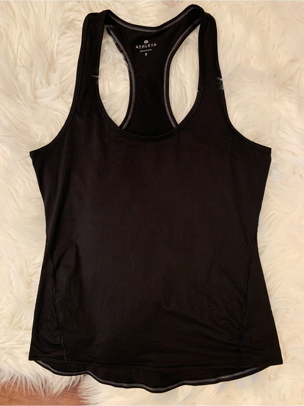 Athleta Chi Unstinkable Tank Racerback Sz Small Black 963942 Activewear